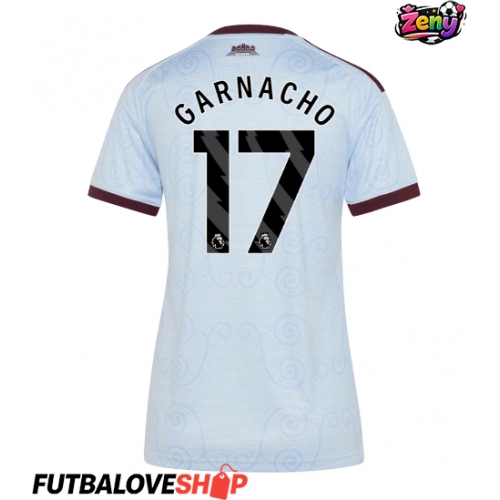 Dres Aston Villa Alejandro Garnacho #17 Tretina pre Ženy 2026-27 Krátky Rukáv